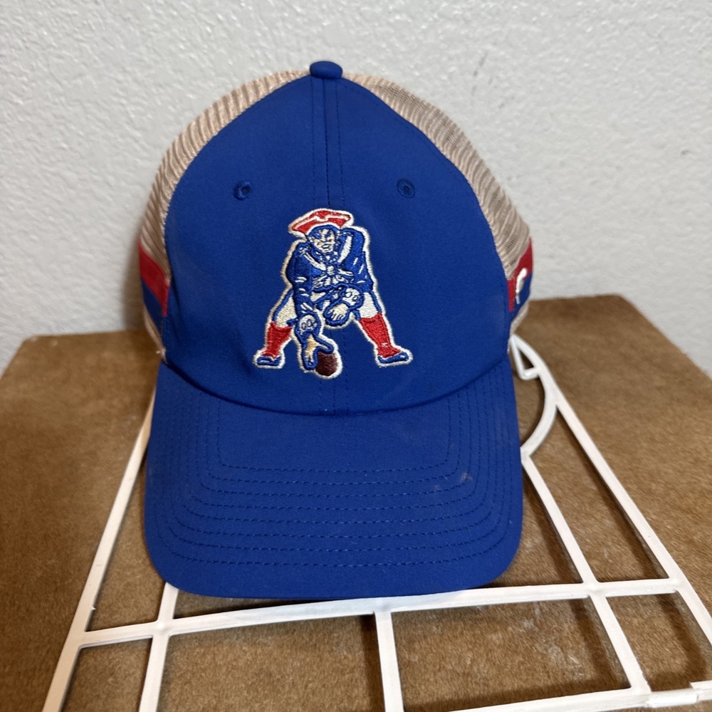 Fanatics New England Patriots‎ Pat Patriot Trucker SnapBack Hat Blue Mesh NFL